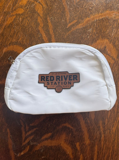 Fanny Pack, White, Leather RRS Logo